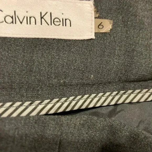 Calvin Klein Women’s Lined Mini Skirt Grey Sz. 6 (Blazer sep. listing) - Picture 4 of 7